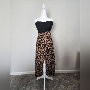 Wet Seal Leopard High-Low Dress NWT